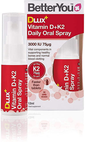 BetterYou DLux+ Vitamin D+K2 12ml (Pack of 12)