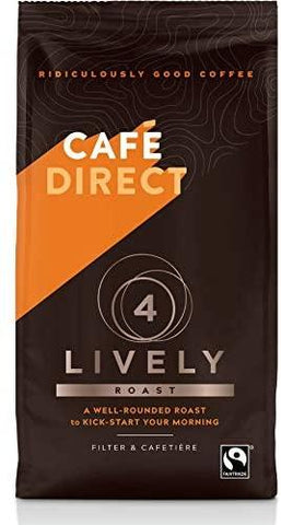 Cafedirect Lively Roast Strength 4 Fairtrade Ground Coffee 227g