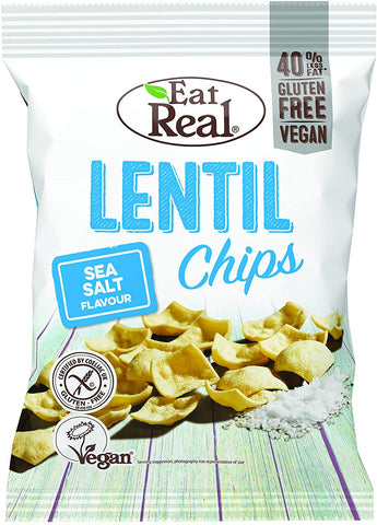 Eat Real Lentil Chips Sea Salt 113g (Pack of 10)