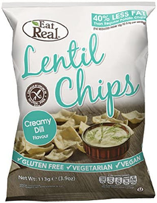 Eat Real Lentil Chip Cream Dill 113g (Pack of 10)