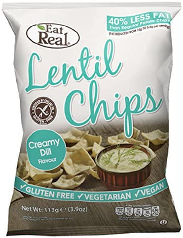Eat Real Lentil Chip Cream Dill 113g (Pack of 10)