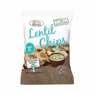 Eat Real Lentil Chip Cream Dill 40g (Pack of 12)