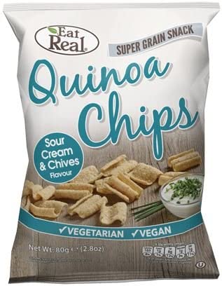 Eat Real Quinoa Sour Cream Chive Chip 80g (Pack of 10)