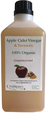 Crossgates Organic Apple Cider Vinegar with Turmeric 1 Litre
