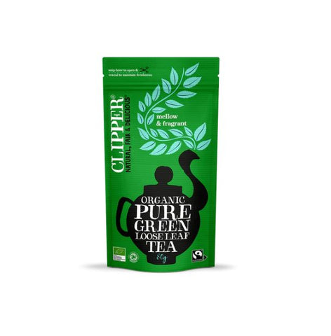 Clipper Fairtrade Organic Loose Leaf Green Tea 80g (Pack of 6)