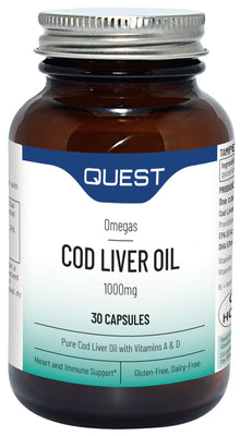 Quest Cod Liver Oil 1000mg 30 Capsules