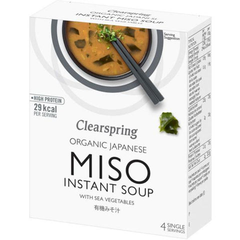 Clearspring Organic Instant Miso Soup and Sea Veg 4 x 10g
