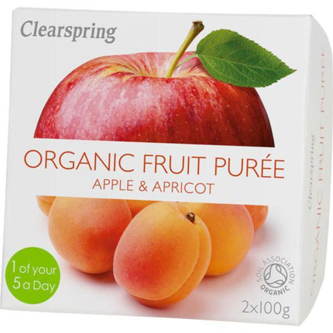 Clearspring Fruit Puree Apple & Apricot 2x100g