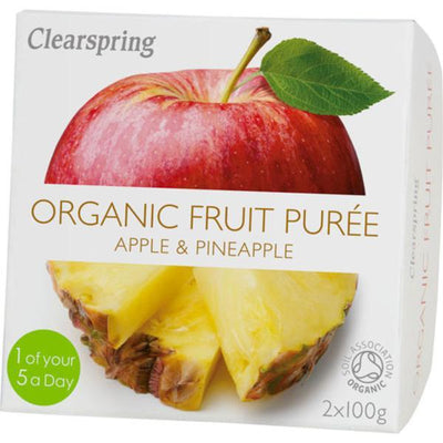 Clearspring Organic Fruit Puree Apple & Pineapple 2 x 100g