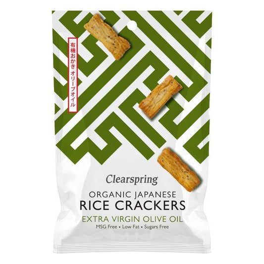 Clearspring Organic Rice Crackers Olive Oil 50g
