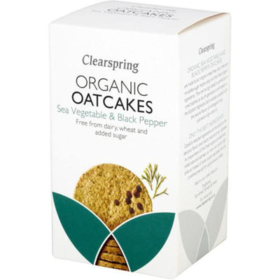 Clearspring Organic Oatcakes Sea Veg + Black Pepper 200g