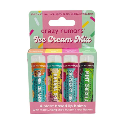 Crazy Rumors Ice Cream Mix 4 Lip Balm Set 17g (Pack of 8)
