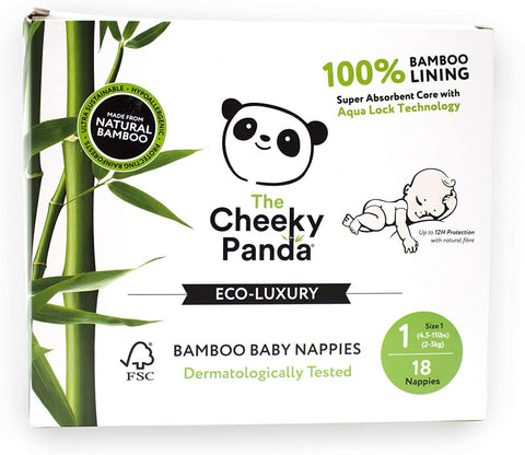 The Cheeky Panda Bamboo Nappies Size 1