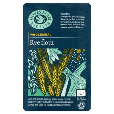 Doves Farm Wholemeal Rye Flour 1kg (pack of 5)