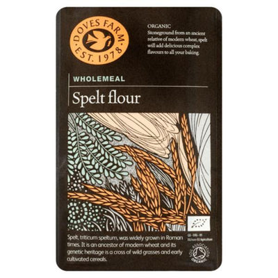 Doves Farm Organic Whole Spelt Flour 1kg (pack of 5)