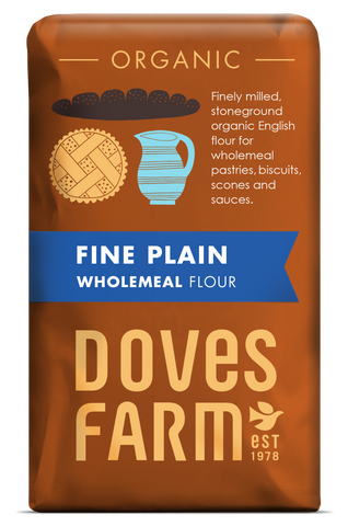 Doves Farm Plain English Wholemeal Flour 1kg (pack of 5)
