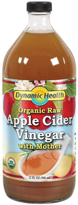 Dynamic Health Organic Apple Cider With Mother 946ml/32oz Glass Bottle