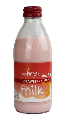 Delamere Dairy Strawberry Flavoured Cows Milk 240ml (Pack of 20)