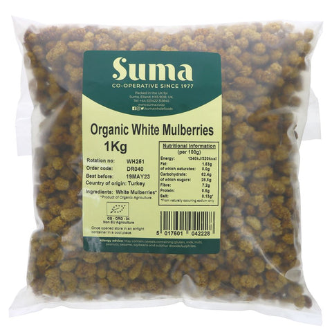 Suma Bagged Down - Organic White Mulberries 1kg