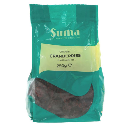 Suma Prepacks - Organic Cranberries 250g (Pack of 6)