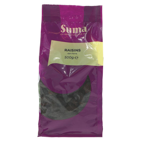 Suma Prepacks Dark Flame Raisins 500g (Pack of 6)