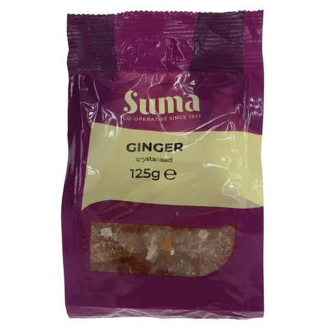 Suma Prepacks Crystallised Ginger 125g (Pack of 6)