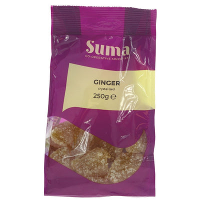 Suma Prepacks Crystallised Ginger 250g (Pack of 6)