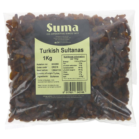Suma Bagged Down Turkish Sultanas 1kg