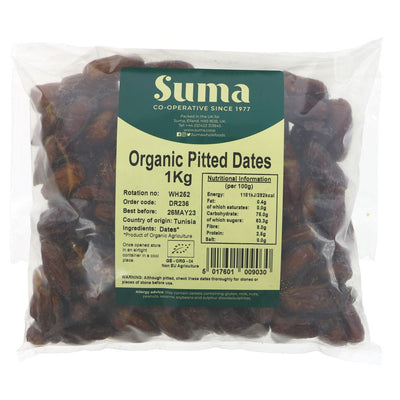 Suma Bagged Down Organic Pitted Dates 1kg