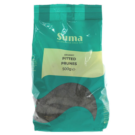 Suma Prepacks Organic Pitted Prunes 500g (Pack of 6)