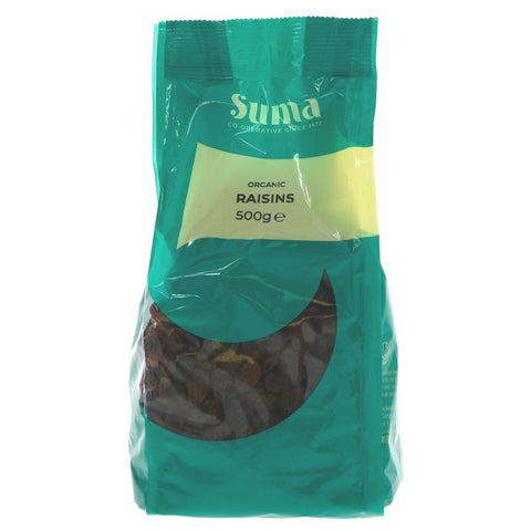 Suma Prepacks - Organic Raisins 500g (Pack of 6)
