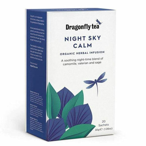 Dragonfly Tea Night Sky Calm Organic Herbal Infusion 20 Sachets