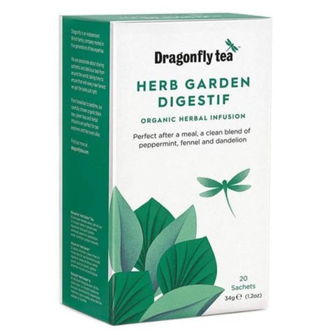 Dragonfly Tea Herb Garden Digestif Organic Herbal Infusion 20 Sachets