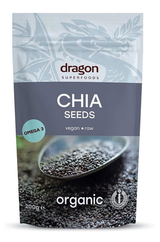 Dragon Superfoods Organic Chia Seeds 200g (Pack of 6)