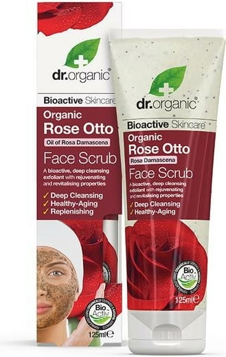 Dr Organic Rose Otto Face Scrub 125ml