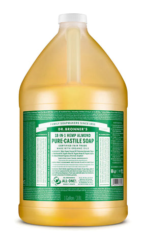 Dr Bronners Almond Pure-Castile Liquid Soap 3.79ltr