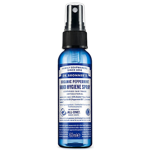 Dr Bronners Organic Hand Hygiene Spray Peppermint 60ml (Pack of 12)
