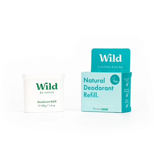 Wild Mens Fresh Cotton & Sea Salt 40g (Pack of 8)