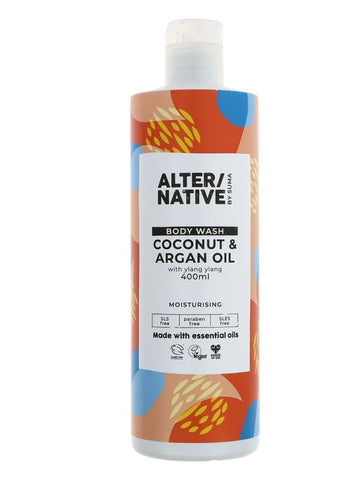 ALTER/NATIVE by Suma Body Wash Coconut & Argan 400ml (Pack of 6)