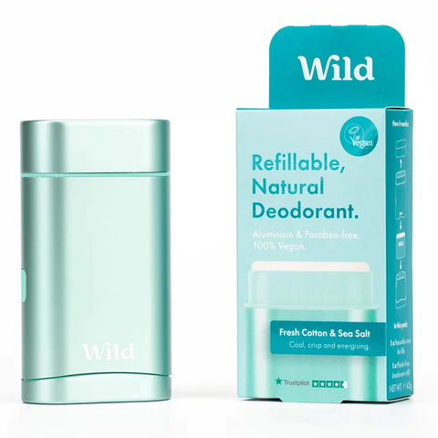 Wild Aqua Case Cotton Deodorant Pack 40g (Pack of 8)