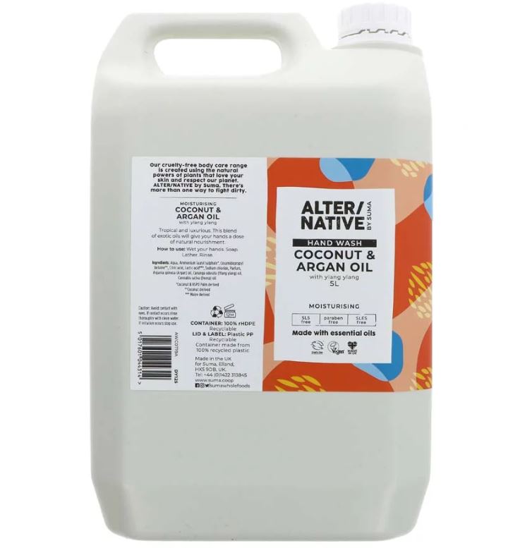 ALTER/NATIVE by Suma Hand Wash Coconut & Argan 5L