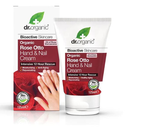 Dr Organic Rose Otto Hand + Nail Cream 125ml