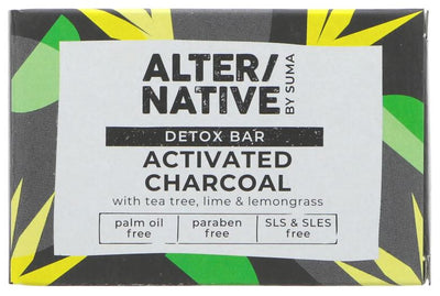 ALTER/NATIVE by Suma Skincare-Detox Bar-Charcoal 95g (Pack of 6)