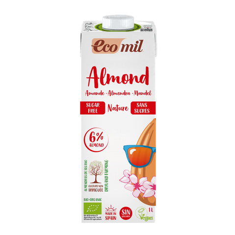 Ecomil Organic Keto Almond Drink Sugar Free 1L (Pack of 6)