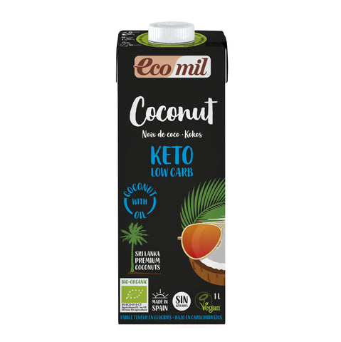 Ecomil Organic Keto Coconut Drink Sugar Free 1L (Pack of 6)