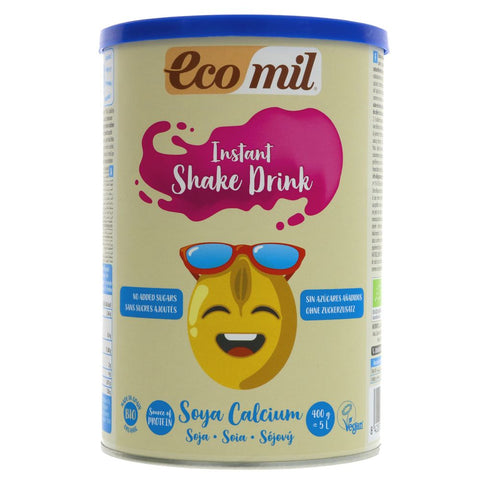 Ecomil Organic Soya Drink Instant No Added Sugar 400g (Pack of 6)