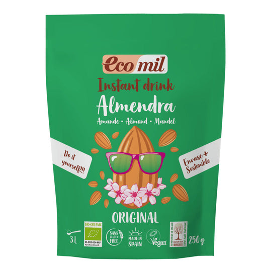 Ecomil Organic Almond Drink Instant 250g (Pack of 6)