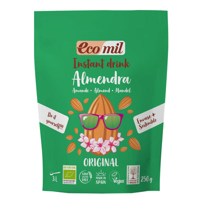 Ecomil Organic Almond Drink Instant 250g (Pack of 6)