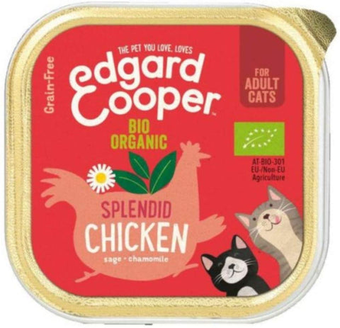Edgard and Cooper Organic Chicken Tray for Cats 85 g (Pack of 19)