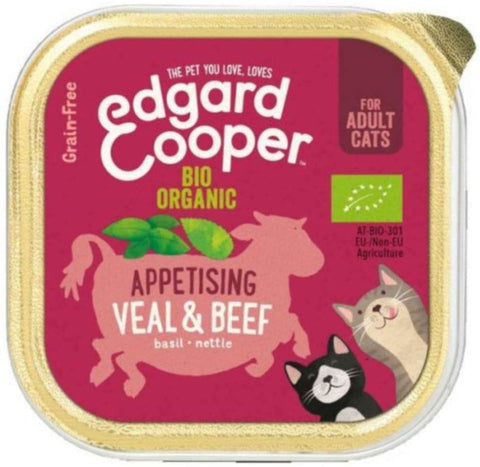 Edgard and Cooper Org Veal & Beef Tray for Cats 85 g (Pack of 19)